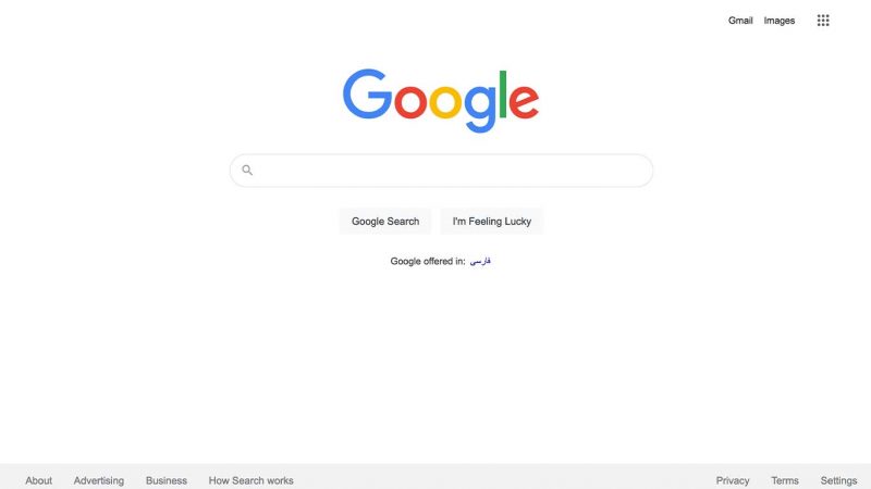 وبسایت یک: گوگل (Google.com)