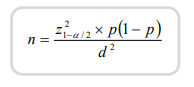 فرمول اماری تعیین حجم نمونه
